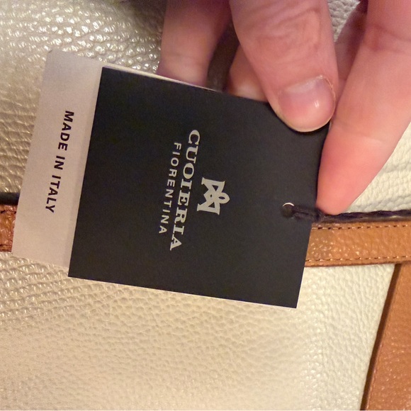 Cream Leather Backpack - Picture 5 of 7